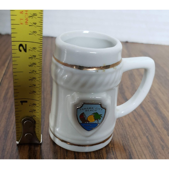 Vintage Panama City Beach Ceramic Souvenir Mini Stein Toothpick Holder - Picture 7 of 10